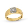 Thumbnail Image 1 of 1/8 CT. T.W. Square-Shaped Multi-Diamond Frame Anniversary Band in 10K Gold