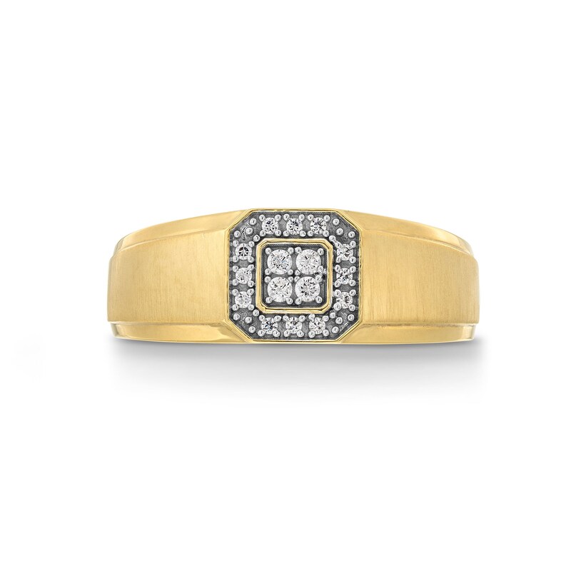 Main Image 4 of 1/8 CT. T.W. Square-Shaped Multi-Diamond Frame Anniversary Band in 10K Gold