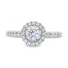 Thumbnail Image 4 of 1 CT. T.W. Diamond Frame Engagement Ring in 14K White Gold
