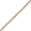 Thumbnail Image 1 of 1 CT. T.W. Diamond "XO" Link Bracelet in 10K Gold