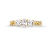Thumbnail Image 4 of 1-1/4 CT. T.W. Oval and Round Diamond Past Present Future® Twist Shank Engagement Ring in 14K Gold