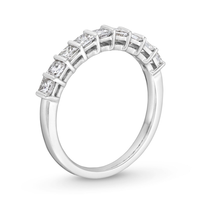 Main Image 3 of 3/4 CT. T.W. Princess-Cut Diamond Nine Stone Anniversary Band in 14K White Gold