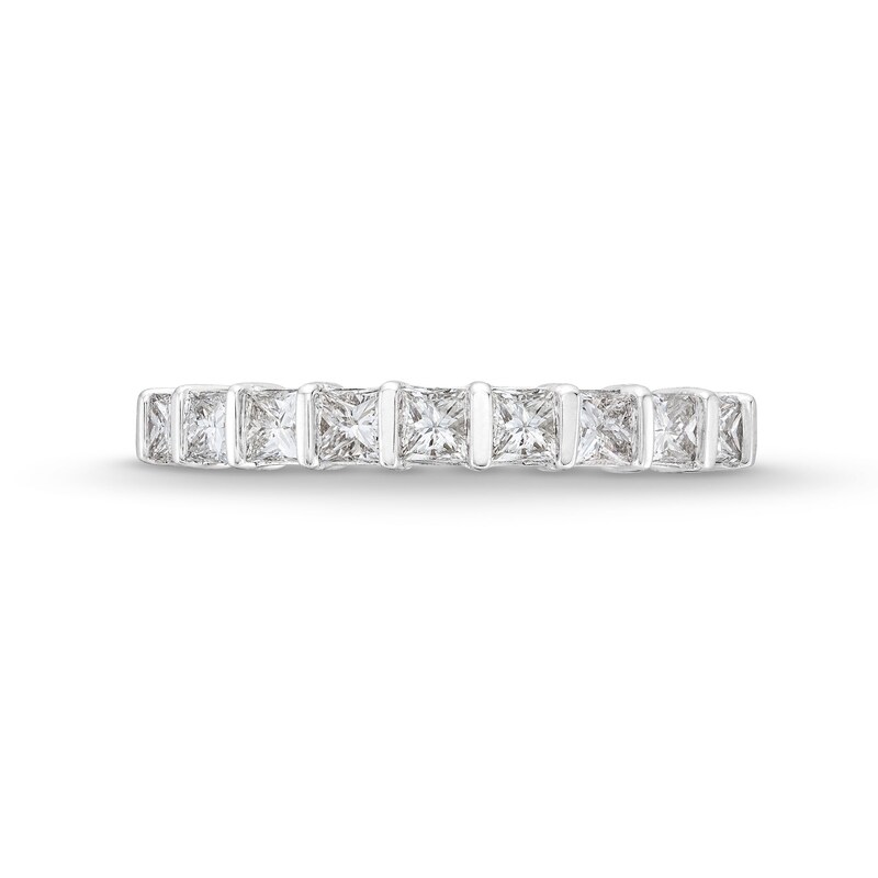 Main Image 4 of 3/4 CT. T.W. Princess-Cut Diamond Nine Stone Anniversary Band in 14K White Gold