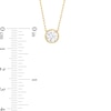 Thumbnail Image 3 of 1 CT. Certified Lab-Created Diamond Bezel-Set Solitaire Pendant in 14K Gold (F/SI2)