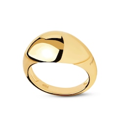 PDPAOLA™ at Zales ICONS Polished Dome Ring in Sterling Silver with 18K Gold Plate
