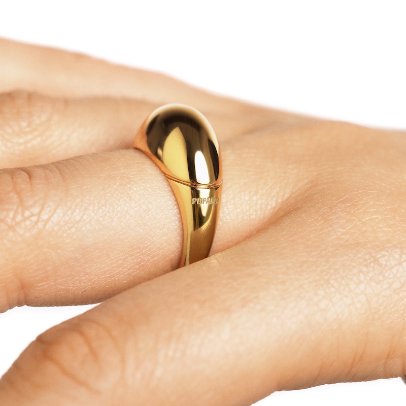Main Image 2 of PDPAOLA™ at Zales ICONS Polished Dome Ring in Sterling Silver with 18K Gold Plate