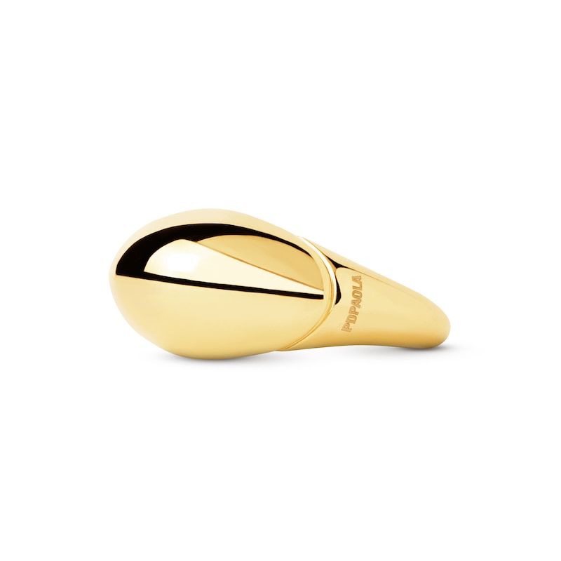 Main Image 5 of PDPAOLA™ at Zales ICONS Polished Dome Ring in Sterling Silver with 18K Gold Plate