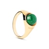 Thumbnail Image 1 of PDPAOLA™ at Zales ICONS 8.0mm Green Aventurine Solitaire Ring in Sterling Silver with 18K Gold Plate