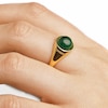 Thumbnail Image 2 of PDPAOLA™ at Zales ICONS 8.0mm Green Aventurine Solitaire Ring in Sterling Silver with 18K Gold Plate