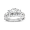 Thumbnail Image 1 of 1-1/2 CT. T.W. Diamond Past Present Future® Miracle Bridal Set in 14K White Gold