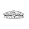 Thumbnail Image 4 of 1-1/2 CT. T.W. Diamond Past Present Future® Miracle Bridal Set in 14K White Gold