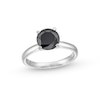 Thumbnail Image 1 of 2 CT. Black Diamond Solitaire Ring in 14K White Gold