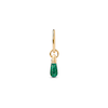 Thumbnail Image 1 of PDPAOLA™ at Zales ICONS Aventurine Small Teardrop Dangle Single Hoop Earring in Sterling Silver with 18K Gold Plate