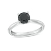 Thumbnail Image 0 of 1 CT. Black Diamond Solitaire Ring in 14K White Gold