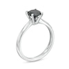 Thumbnail Image 2 of 1 CT. Black Diamond Solitaire Ring in 14K White Gold