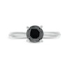 Thumbnail Image 3 of 1 CT. Black Diamond Solitaire Ring in 14K White Gold