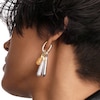 Thumbnail Image 4 of PDPAOLA™ at Zales ICONS Aventurine Small Teardrop Dangle Single Hoop Earring in Sterling Silver with 18K Gold Plate