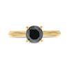 Thumbnail Image 4 of 1 CT. Black Diamond Solitaire Ring in 14K Gold