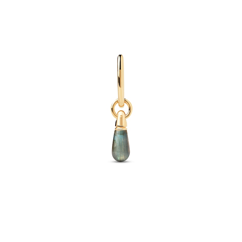 Main Image 1 of PDPAOLA™ at Zales ICONS Labradorite Small Teardrop Dangle Single Hoop Earring in Sterling Silver with 18K Gold Plate