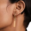 Thumbnail Image 2 of PDPAOLA™ at Zales ICONS Aventurine Medium Teardrop Dangle Single Hoop Earring in Sterling Silver with 18K Gold Plate