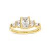 Thumbnail Image 1 of 2 CT. T.W. Oval Certified Lab-Grown Diamond Graduated Five Stone Engagement Ring in 14K White Gold (F/VS2)
