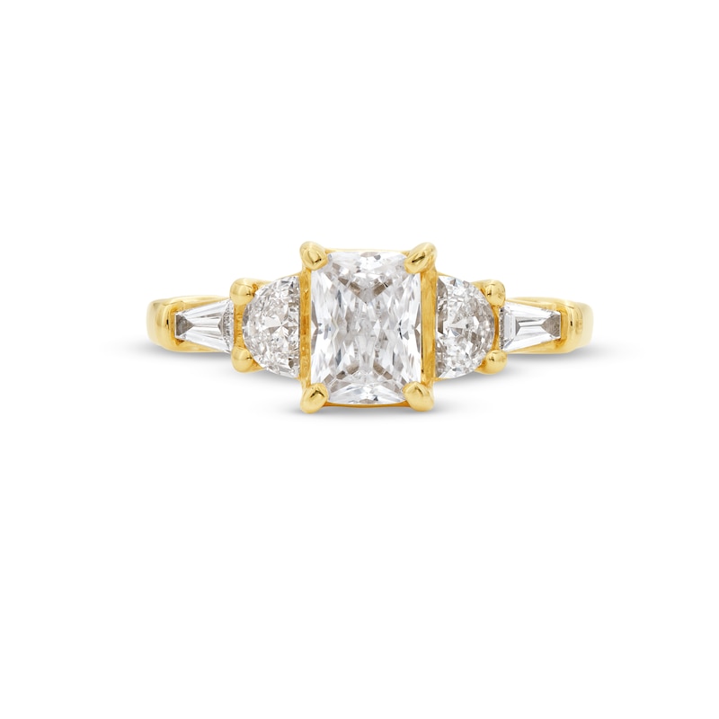 Main Image 4 of 2 CT. T.W. Oval Certified Lab-Grown Diamond Graduated Five Stone Engagement Ring in 14K White Gold (F/VS2)