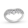 Thumbnail Image 1 of 1 CT. T.W. Lab-Grown Diamond Crown Contour Double Row Anniversary Band in 14K White Gold (F/VS2)