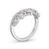Thumbnail Image 3 of 1 CT. T.W. Lab-Grown Diamond Crown Contour Double Row Anniversary Band in 14K White Gold (F/VS2)