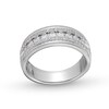 Thumbnail Image 1 of 1 CT. T.W. Certified Lab-Grown Diamond Triple Row Vintage-Style Anniversary Band in 14K White Gold (F/VS2)