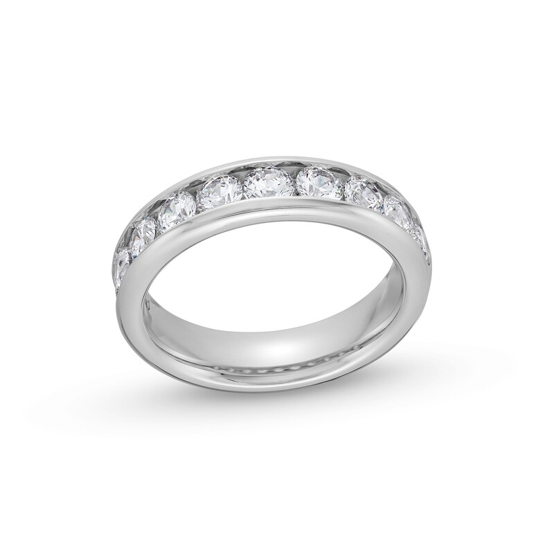 Main Image 1 of 1-1/2 CT. T.W. Certified Lab-Grown Diamond Ten Stone Channel-Set Anniversary Band in 14K White Gold (F/VS2)