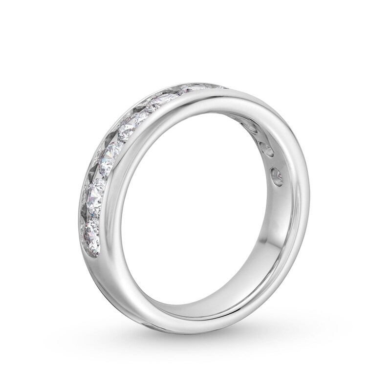 1-1/2 CT. T.W. Certified Lab-Created Diamond Ten Stone Channel-Set Anniversary Band in 14K White Gold (F/VS2)