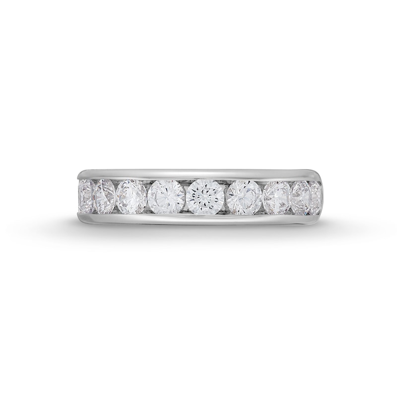 1-1/2 CT. T.W. Certified Lab-Created Diamond Ten Stone Channel-Set Anniversary Band in 14K White Gold (F/VS2)