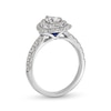 Thumbnail Image 1 of Vera Wang Love Collection 1-1/5 CT. T.W. Pear-Shaped Diamond Double Frame Engagement Ring in 14K White Gold