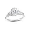 Thumbnail Image 1 of 2-1/3 CT. T.W. Oval and Round Certified Lab-Grown Diamond Seven Stone Graduated Engagement Ring in 14K White Gold