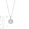 Thumbnail Image 2 of 1 CT. T.W. Certified Lab-Created Diamond Open Circle Frame Pendant in 10K White Gold (I/SI2)