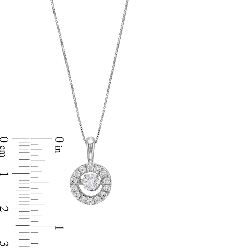 1 CT. T.W. Certified Lab-Created Diamond Open Circle Frame Pendant in 10K White Gold (I/SI2)