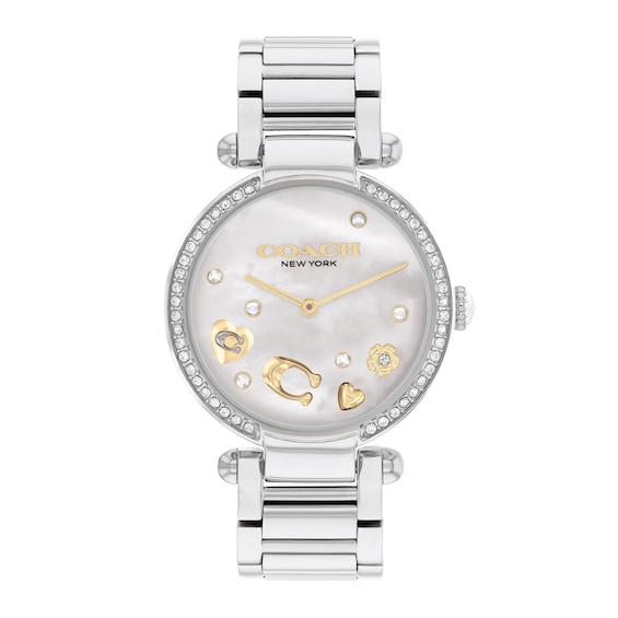 Women’s Coach Cary Crystal Accent Watch with Mother-of-Pearl Dial (Model: 14504264)