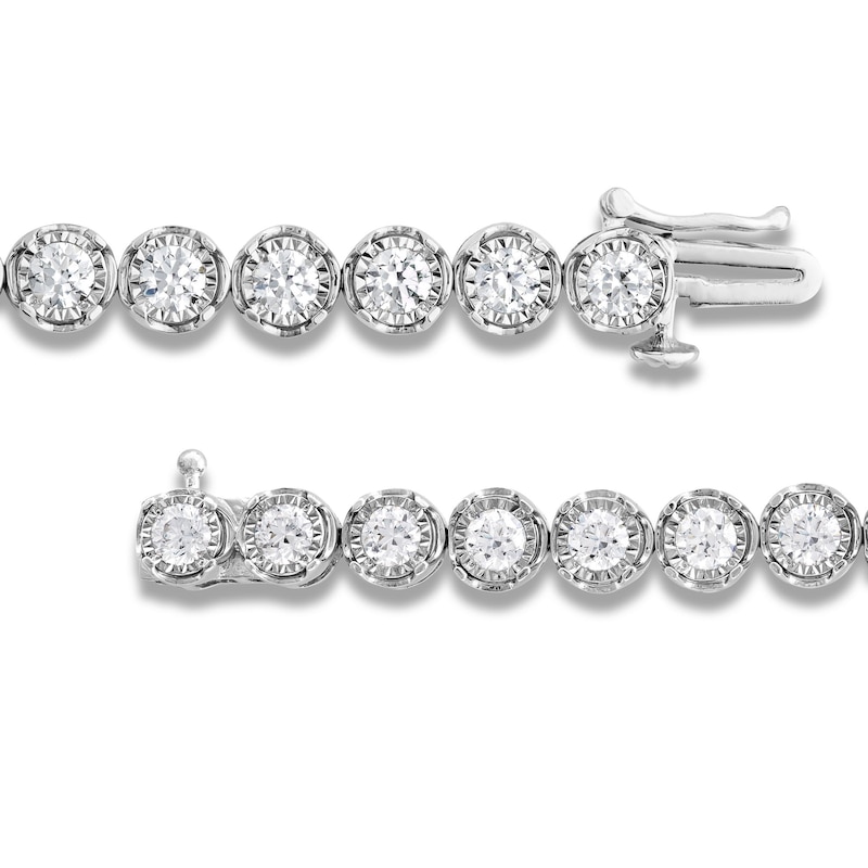 Main Image 3 of 3 CT. T.W. Certified Lab-Grown Diamond Miracle Tennis Bracelet in 10K White Gold (I/SI2)