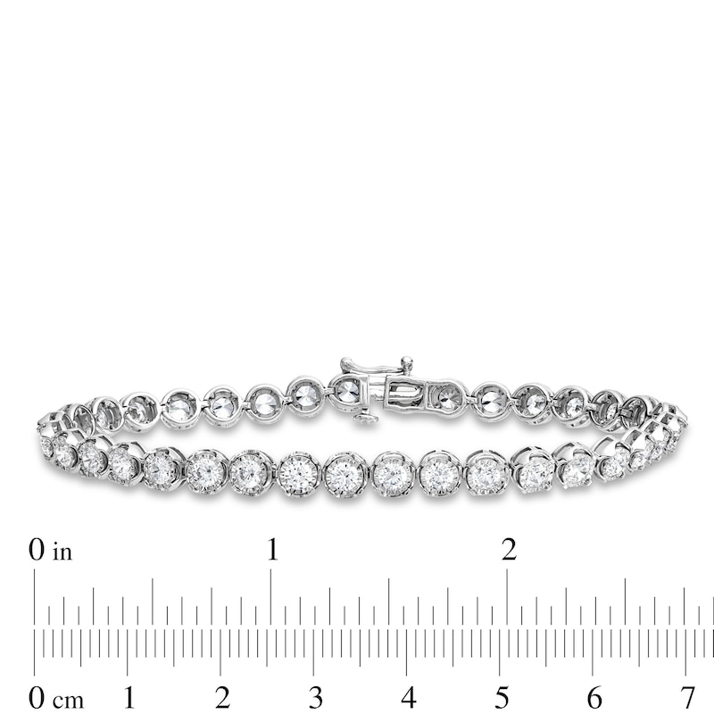 Main Image 4 of 3 CT. T.W. Certified Lab-Grown Diamond Miracle Tennis Bracelet in 10K White Gold (I/SI2)