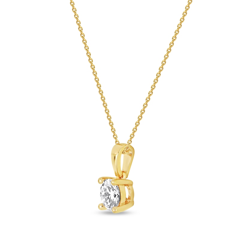 Main Image 2 of 3/4 CT. Certified Lab-Grown Diamond Solitaire Pendant in 14K Gold (I/SI2)