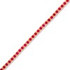 Thumbnail Image 1 of Lab-Created Ruby Tennis Bracelet in Sterling Silver with 18K Gold Plate - 7.25"
