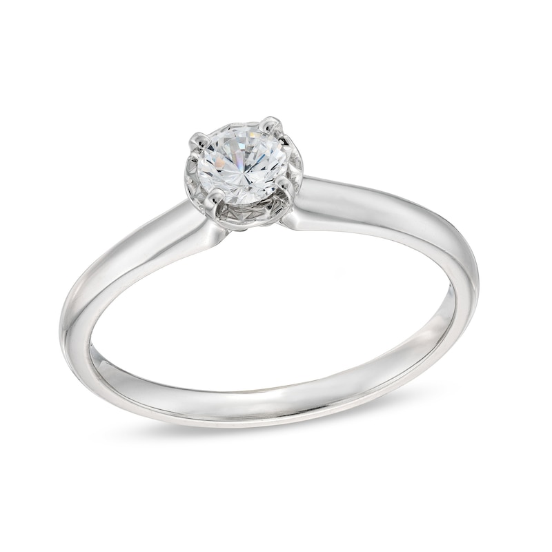 Main Image 1 of 1/4 CT. Diamond Miracle Solitaire Ring in 14K White Gold