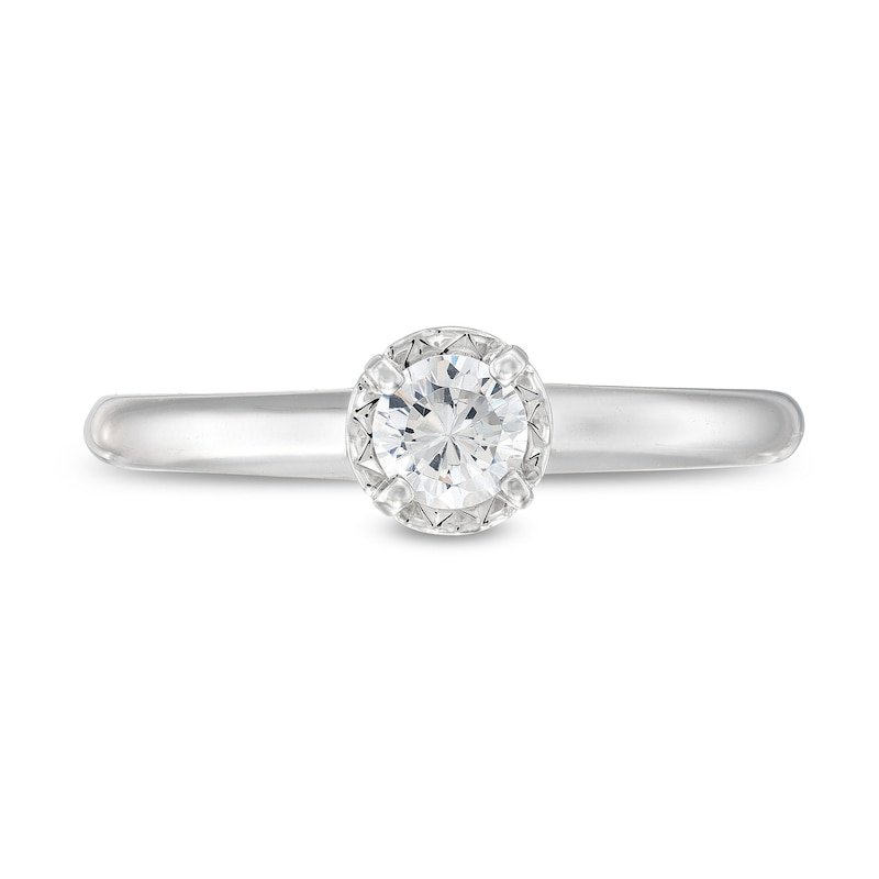 1/4 CT. Diamond Miracle Solitaire Ring in 14K White Gold