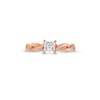 Thumbnail Image 3 of 1/2 CT. Princess-Cut Diamond Solitaire Twist Shank Ring in 14K Rose Gold