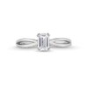 Thumbnail Image 3 of 1 CT. T.W. Emerald-Cut Diamond Split Shank Engagement Ring in 14K White Gold