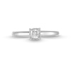 Thumbnail Image 4 of 1/4 CT. Princess-Cut Diamond Miracle Solitaire Ring in 14K White Gold
