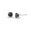 Thumbnail Image 1 of 1 CT. T.W. Black Diamond Solitaire Stud Earrings in 10K White Gold