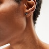 Thumbnail Image 2 of 1 CT. T.W. Black Diamond Solitaire Stud Earrings in 10K White Gold