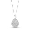 Thumbnail Image 1 of 1/5 CT. T.W. Pear-Shaped Multi-Diamond Triple Frame Pendant in Sterling Silver
