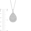 Thumbnail Image 4 of 1/5 CT. T.W. Pear-Shaped Multi-Diamond Triple Frame Pendant in Sterling Silver